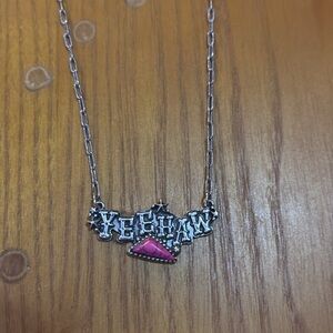 Yeehaw pink necklace